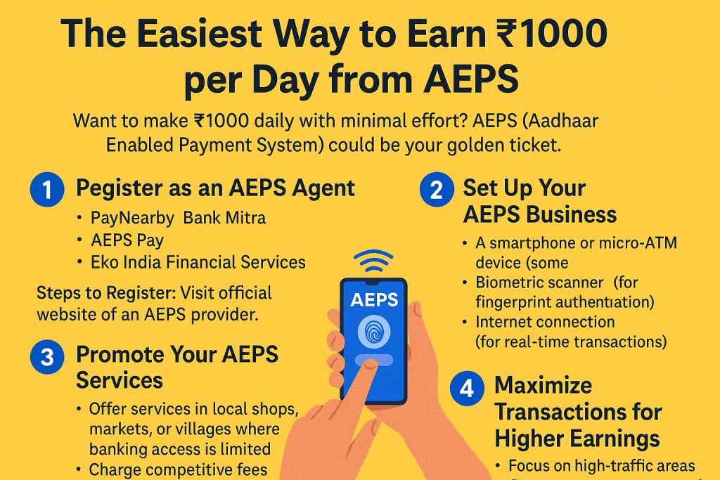 Want to make ₹1000 daily with minimal effort? AEPS