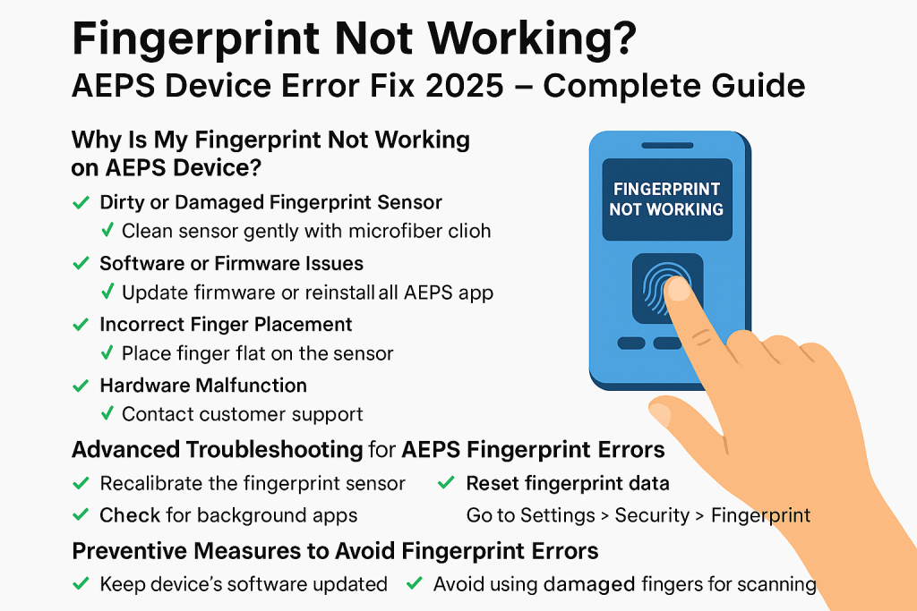 Fingerprint Not Working? AEPS Device Error Fix 2025 – Complete Guide ...
