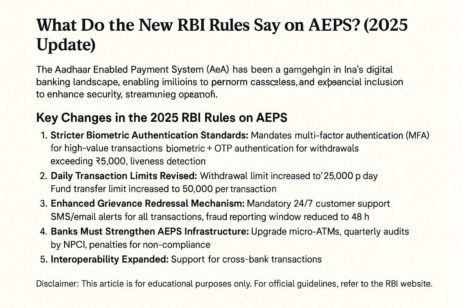 new RBI rules