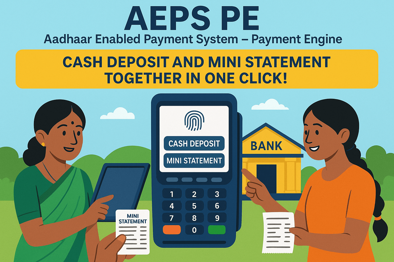 AEPS PE Cash Deposit and Mini Statement
