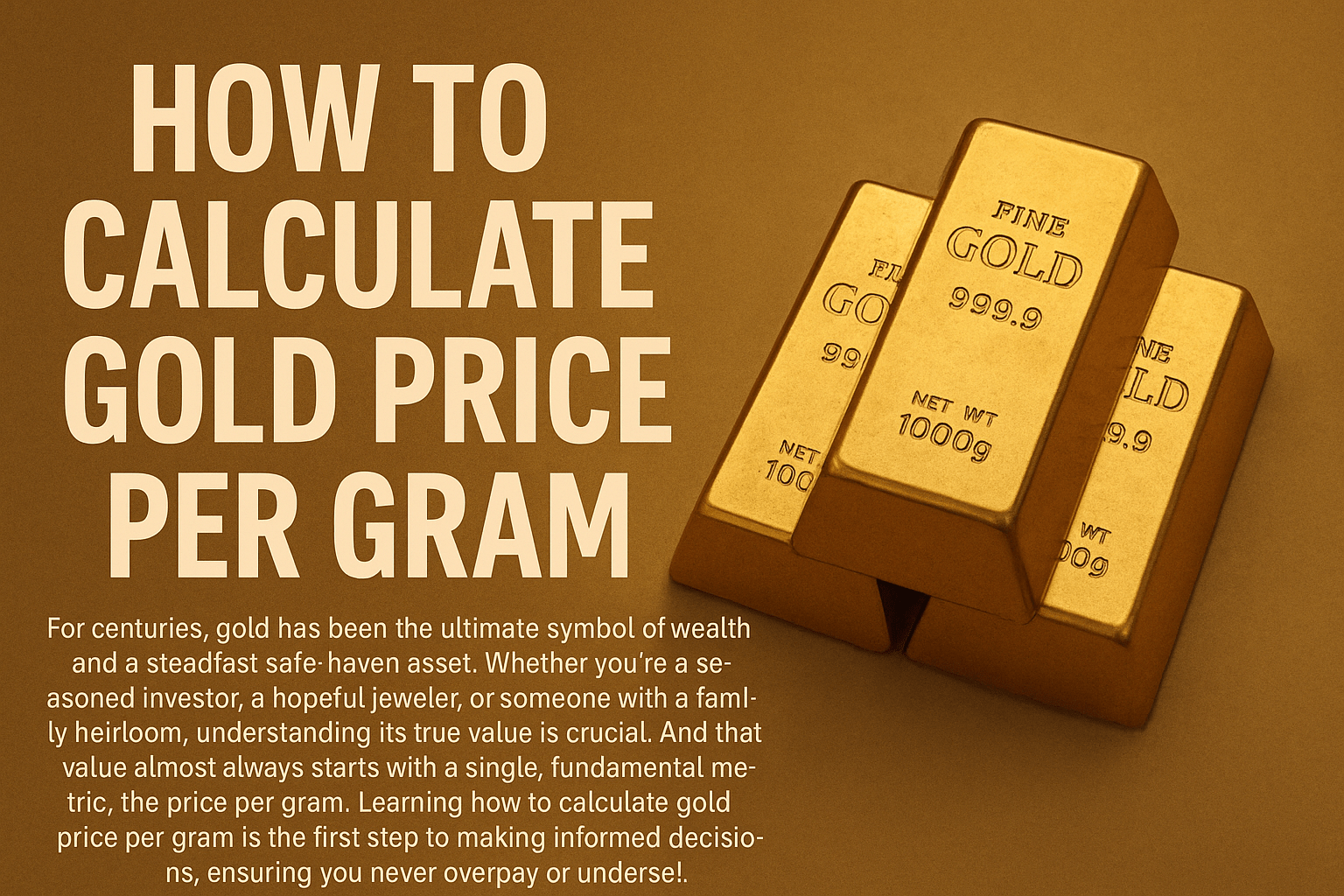Calculate Gold Price Per Gram
