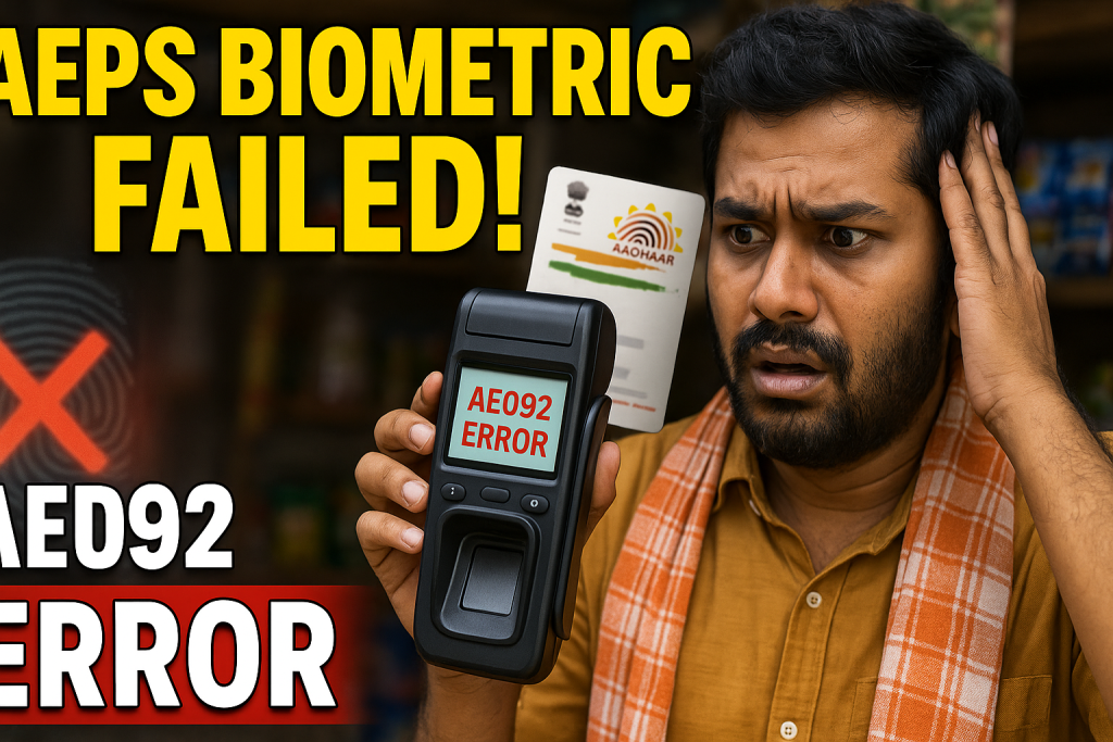 Aeps Error Code : AE092