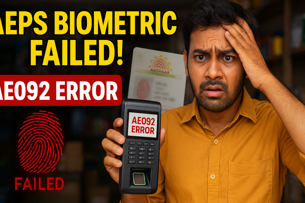 Aeps Error Code : AE092