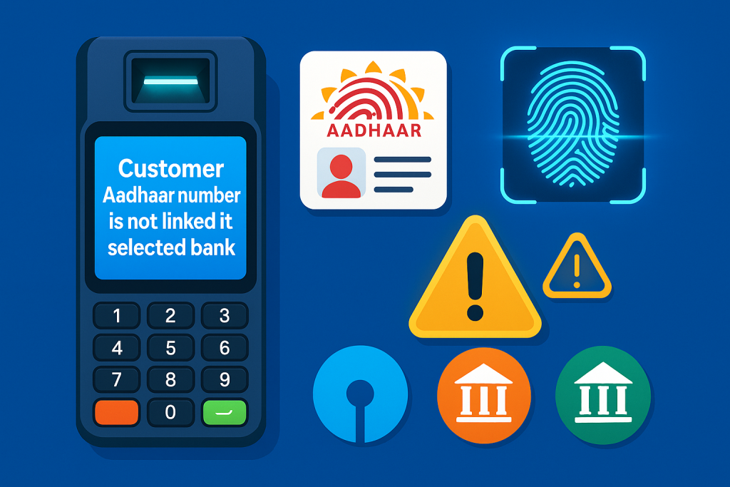 Customer Aadhaar Number Is Not Linked With Selected Bank Customer Aadhaar Number Is Not Linked With Selected Bank