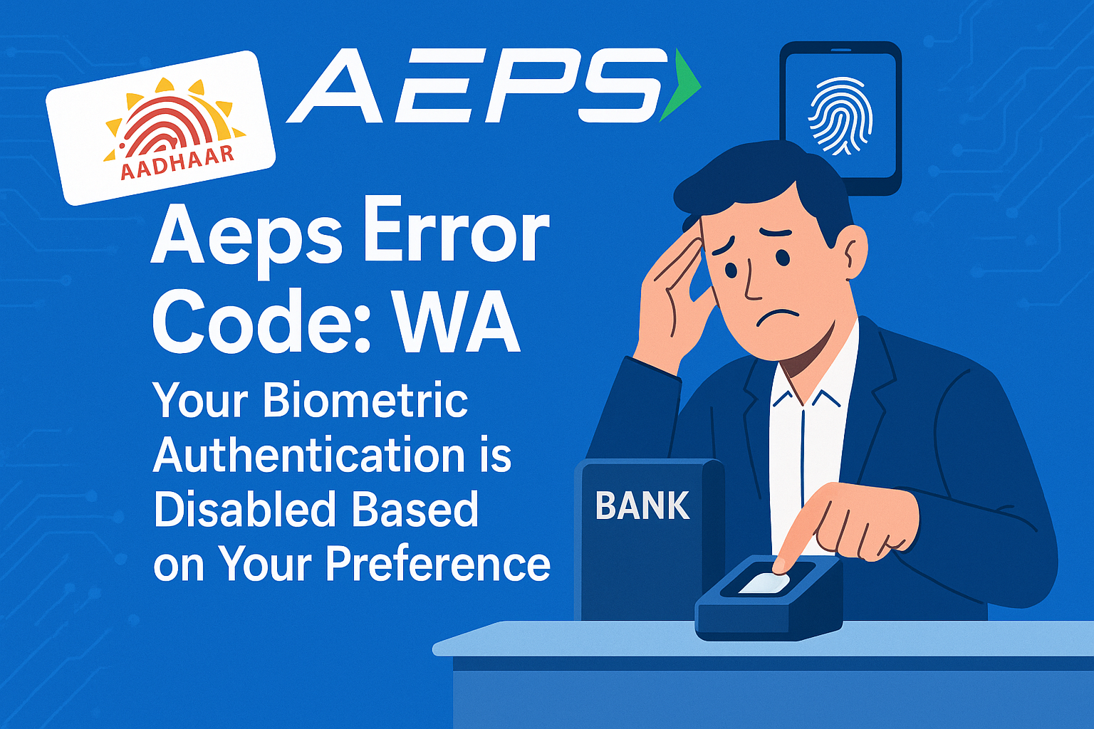 Aeps Error Code: WA - Your Biometric Authentication is Disabled Based ...
