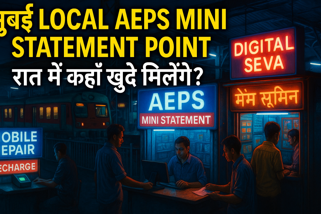 Mumbai local AEPS mini statement point