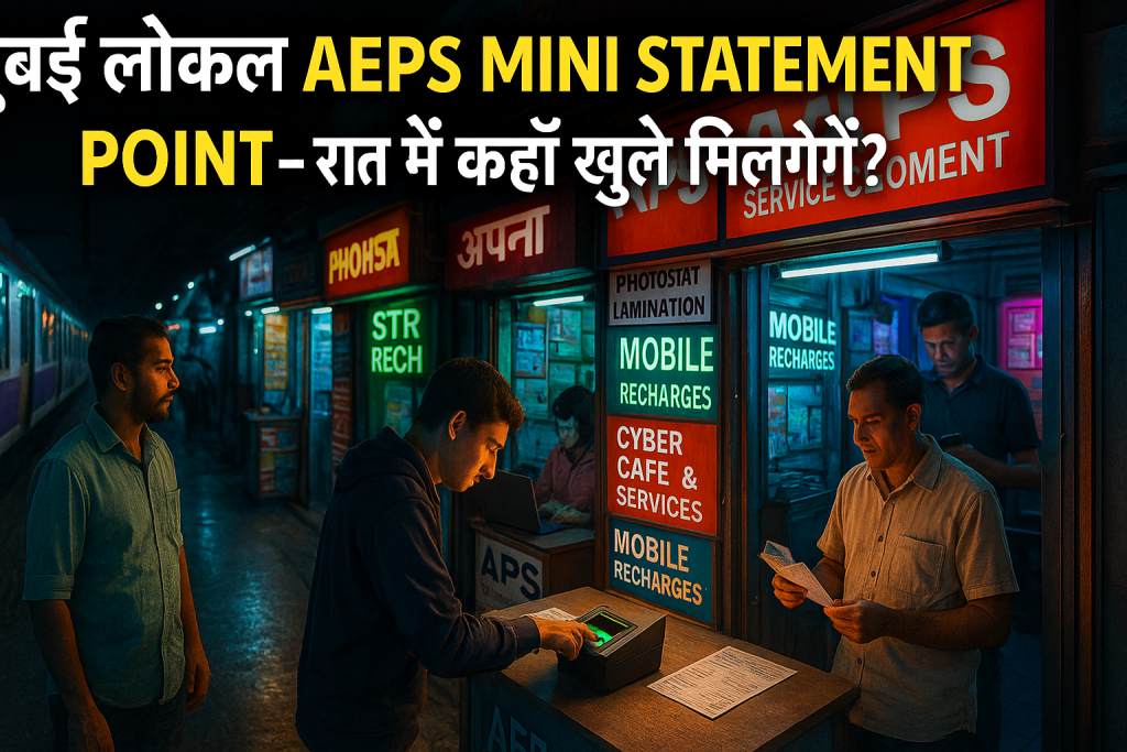 Mumbai local AEPS mini statement point
